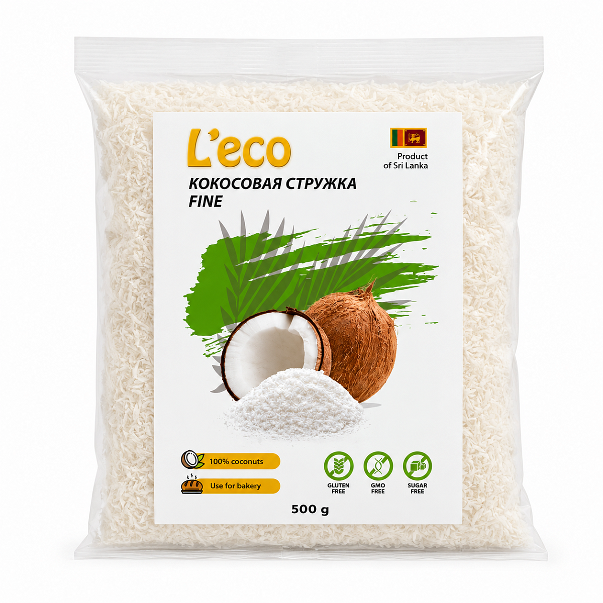 LECO Кокосовая стружка мелкая 500 г