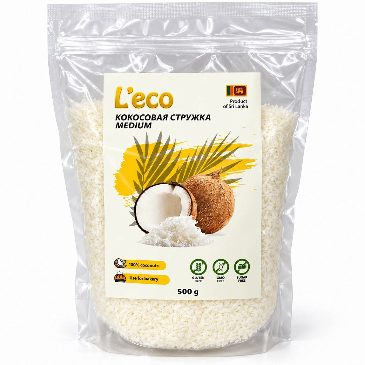 LECO Кокосовая стружка медиум 500 г