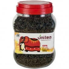 UNITEA черный чай 500 гр пластиковая банка ОПА (OPA BIG LEAF BLACK TEA)