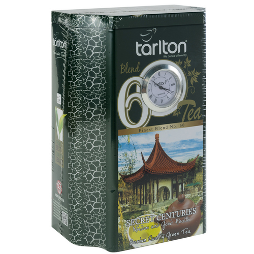 TARLTON 60 ж\б часы 200 гр зеленый чай, "Тайные Века" (SECRET CENTURIES PREMIUM QUALITY GREEN TEA)