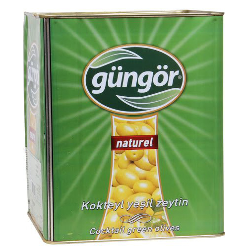 Оливки коктейльные 10 кг калибровка 7XL/6XL 101-120 шт/кг жестяная банка GUNGOR