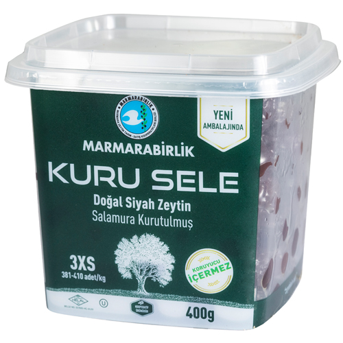 MARMARABIRLIK Серия KURU SELE калибровка 3XS 400 гр вяленые маслины