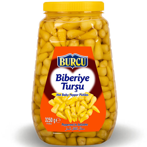 BURCU Маринованные острые перцы "Биберие туршу" 3250 гр (BIBERIYE TURSUSU 1/4)