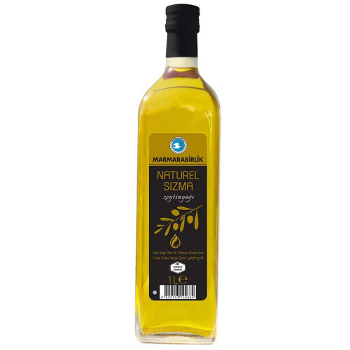 MARMARABIRLIK NATUREL SIZMA 1000 мл, стекло, оливковое масло Extra Virgin (EXTRA VIRGIN ZEYTIN YAGI CAM 1/12)