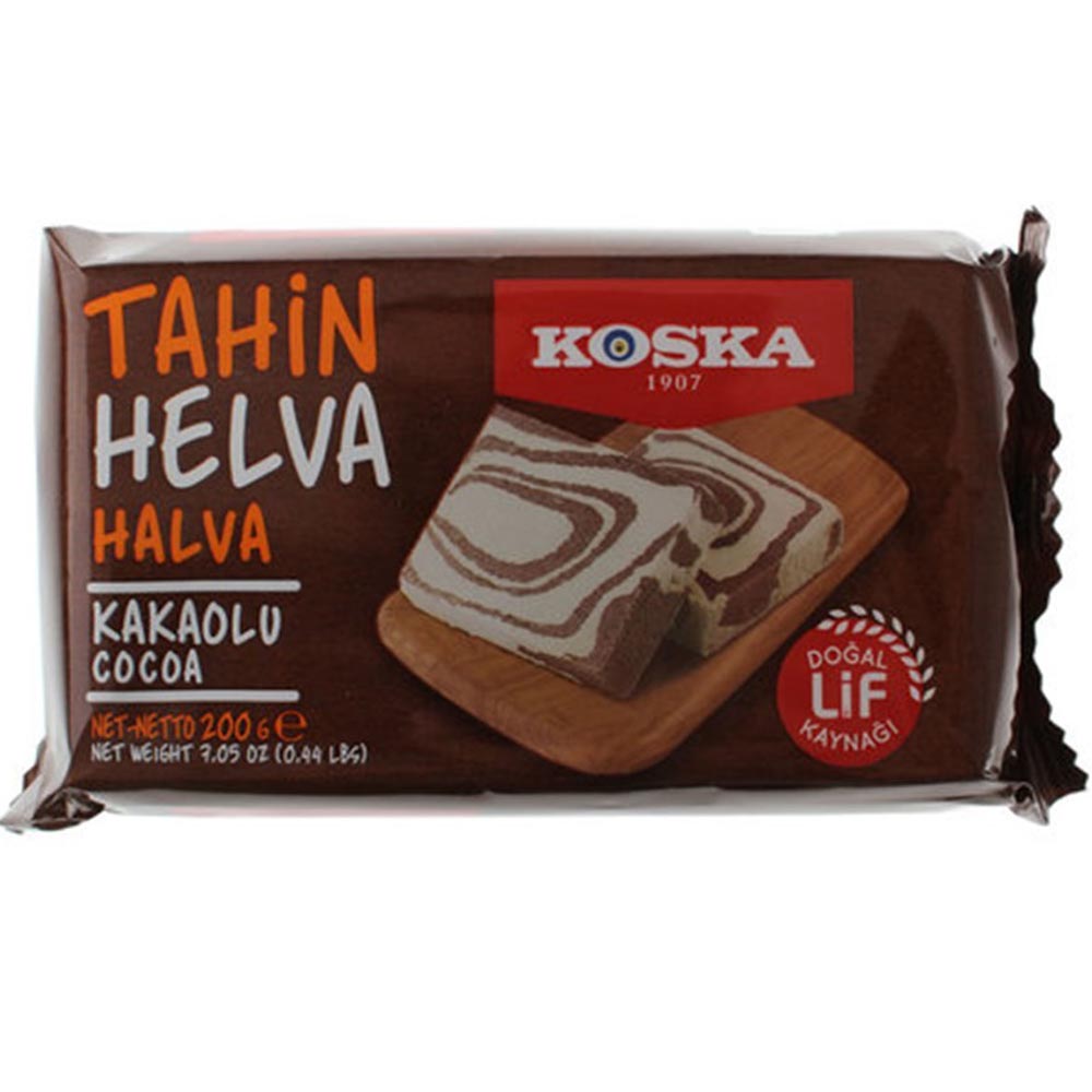 Кунжутная халва 200 гр с какао KOSKA