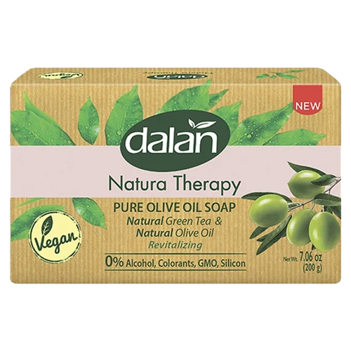 DALAN NATURA THERAPY Мыло натуральное "Зелёный чай и Оливковое Масло" 200гр