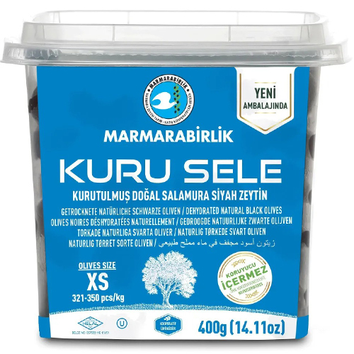 MARMARABIRLIK Серия KURU SELE калибровка XS 400 гр вяленые маслины