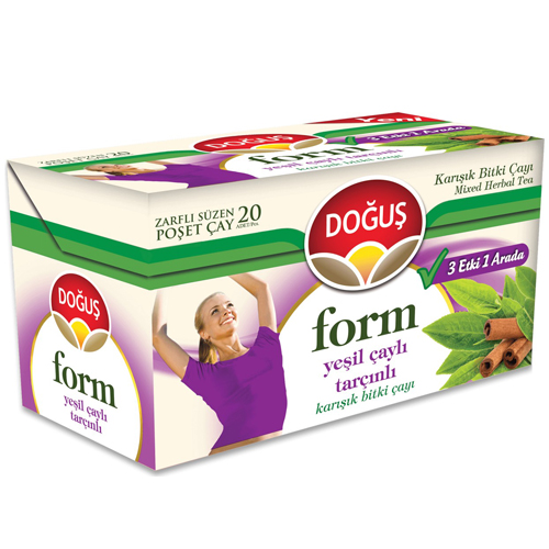 DOGUS FORM чай для похудения, с зелёным чаем и корицей 20 пакетиков