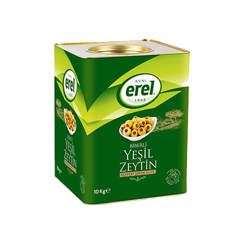 EREL 10 кг Вяленые маслины, калибровка XL (201-260 шт/кг), жестяная банка (SIYAH ZEYTIN 10 KG TENEKE 1/1)
