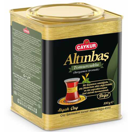 CAYKUR ALTINBAS 100 гр с бергамотом чёрный чай заварной жестяная банка