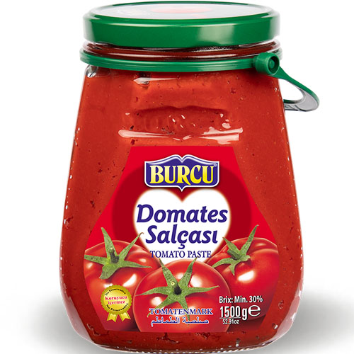 BURCU Томатная паста 1500 гр стекло (Брикс минимум 30%)