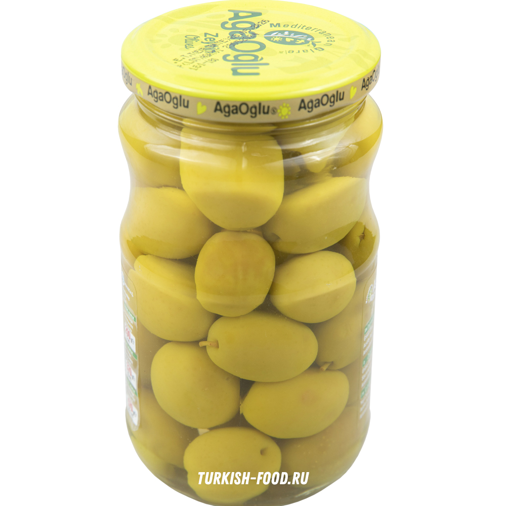 AGAOGLU Оливки коктейльные 370 гр калибровка 3XL (161-180 шт/кг), стекло