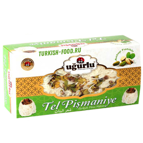 UGURLU Пишмание проводка 220 гр, картон. упак., с фисташками (TEL PISMANIYE FISTIKLI KARTON KUTU 1/16)