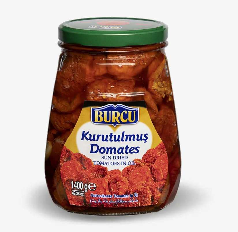 BURCU Вяленые помидоры 1400 гр сушеные на солнце, в масле (KURUTULMUS DOMATES 1/6)