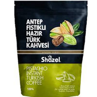 SHAZEL 200 гр растворимый Турецкий кофе с фисташками (ANTEP FISTIKLI HAZIR TURK KAHVESI 1/18)