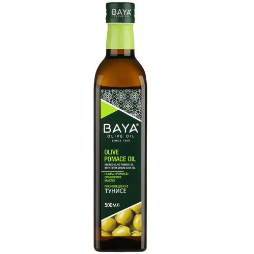 BAYA POMACE Оливковое масло для жарки 500 мл, стекло, ТУНИС (KIZARTMALIK ZEYTIN YAGI TUNUS 1/6)