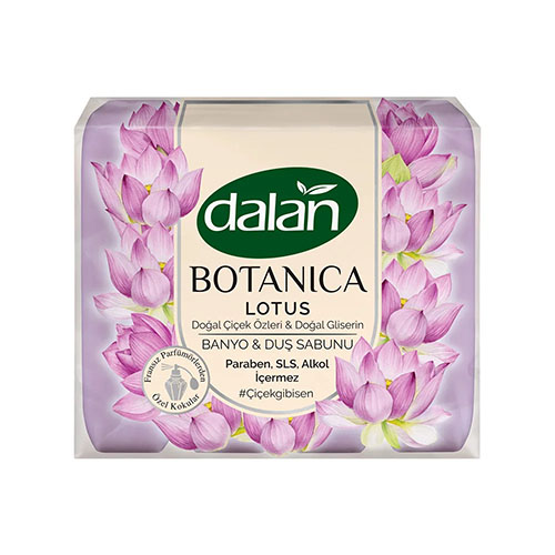 DALAN BOTANICA Мыло с цветочным ароматом "Лотоса", противовоспалительное, 600гр (4*150гр)