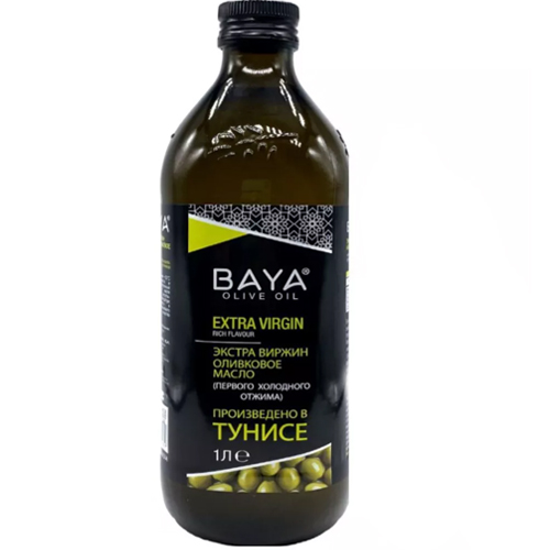 BAYA оливковое масло холодный отжим 1 л, стекло, Extra Virgin, ТУНИС (SOGUK SIKIM ZEYTIN YAGI CAM TUNUS 1/6)