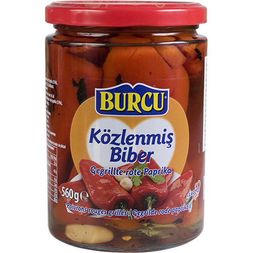 BURCU Печеные перцы на гриле 560 гр (KOZLENMIS BIBER  1/12)