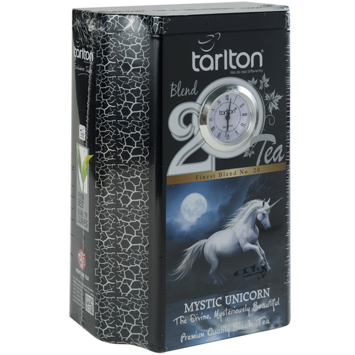 TARLTON 20 ж\б часы 200 гр черный чай "Мистический Единорог" (MYSTIC UNICORN PREMIUM QUALITY BLACK TEA)
