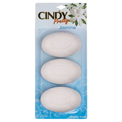 CINDY Мыло цветочное питательное Жасмин 270гр (блистер с подвесом 90гр*3шт)