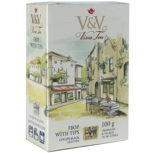 V&V VIVA TEA черный чай 100 гр FBOP WITH TIPS