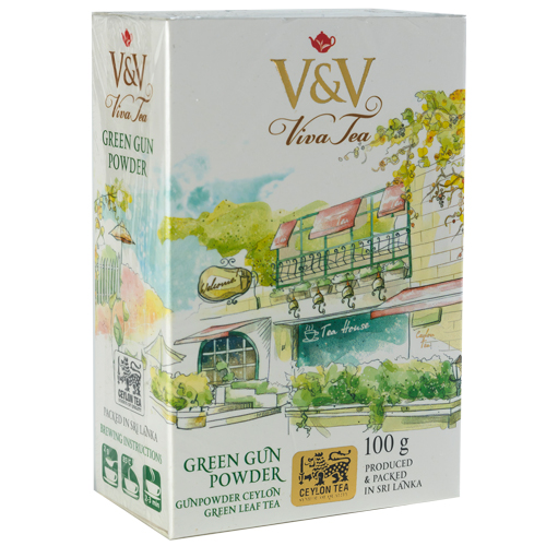 V&V VIVA TEA зеленый чай 100 гр, порох GREEN GUN POWDER