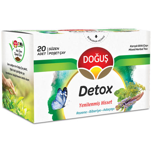 DOGUS DETOX Детокс чай 20 пакетиков (розмарин, шалфей, фенхель, плодоножки черешня, мелисса лекарственная)