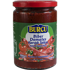 BURCU Смесь томатной и перцевой пасты 600 гр