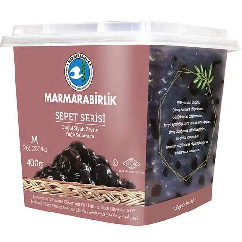 MARMARABIRLIK Серия SEPET, калибровка М, 400 гр, вяленые маслины