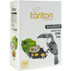 TARLTON черный чай 250 гр OПA с саусепом (SOURSOP BLACK TEA OPA)