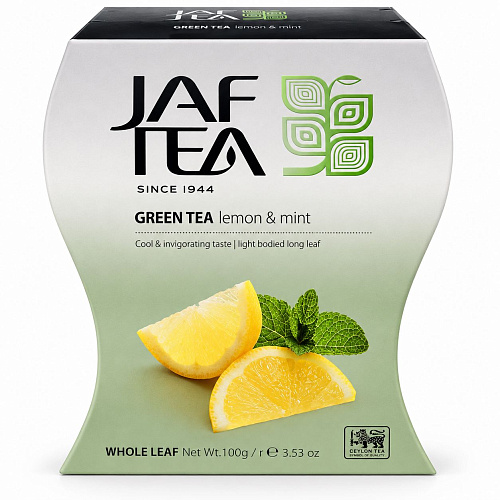 JAF TEA Чай зелёный Лимон мята 100 г