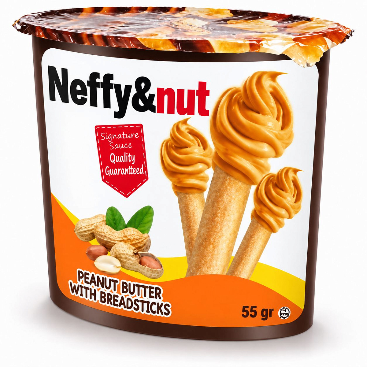NEFFY NUT Хлебные палочки с арахисовой пастой 55 г