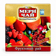 MERI CHAI 100 пакетиков. Чёрный чай Фруктовая Коллекция