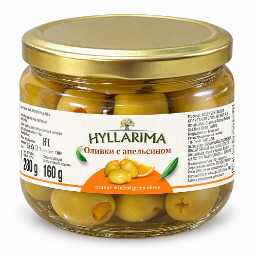 HYLLARIMA Оливки с апельсином 280 г