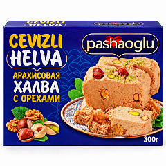 PASHAOGLU Халва арахисовая 300 г с орехами