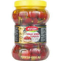 AYSAN Маринованные острые перцы "черри" 1400 гр (KIRAZ BIBER TURSUSU 1/9)