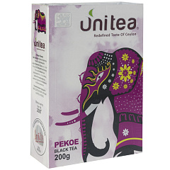UNITEA черный чай 200 гр Пекое (PEKOE BLACK TEA)