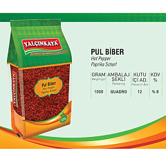 HALIS BIBER  1 кг YALCINKAYA, красный перец крупно-молотый масляный, острый