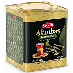 CAYKUR ALTINBAS 100 гр с бергамотом чёрный чай заварной жестяная банка