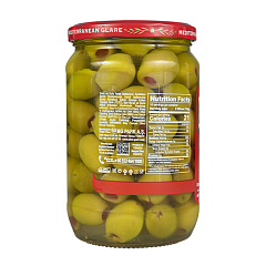 AGAOGLU OLIVE PARK 720 гр Оливки фаршированные с перцем, калибровка 3XL (161-180 шт/кг), стекло (BIBERLI YESIL ZEYTIN CAM 1/6)