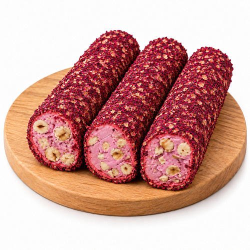 HACIBABA №3178 Рахат-лукум "Мега" с кремом из фундука со вкусом малины в лепестках розы (на развес, 1 кг)