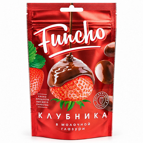 FUNCHO 100 г Клубника в молочной кондитерской глазури