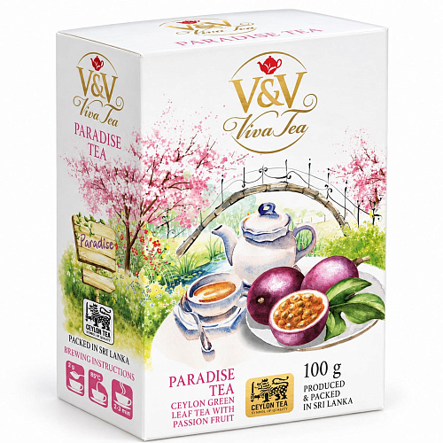 VIVA TEA Зелёный чай 100 г с маракуйей "Райский чай"