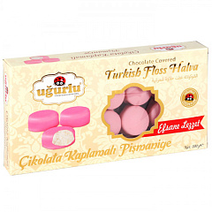 UGURLU Пишмание в шоколаде 200 гр, малиновый шоколад (FRAMBUAZ CIKOLATA KAPLAMALI PISMANIYE 1/18)