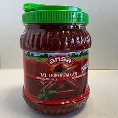 ANSA Томатная паста 1600 гр, по-деревенски, густая, Брикс 32-34, пластиковая банка (KOY TIPI DOMATES SALCASI 1/4)