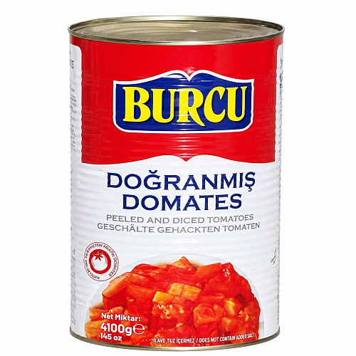 BURCU Помидоры нарезанные 4100 гр жестяная банка