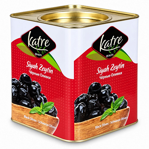 KATRE Вяленые маслины калибровка M-S, 2.5 кг банка