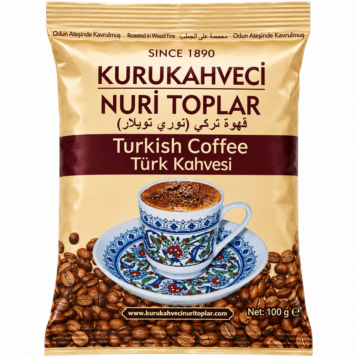 NURI TOPLAR 100гр Турецкий кофе обжаренный на дровах