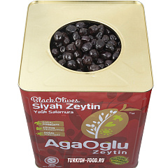 AGAOGLU Вяленые маслины 10 кг, калибровка XL/L (231-260 шт/кг), жестяная банка